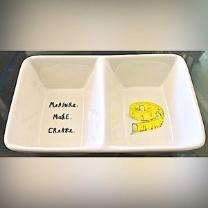 RAE DUNN MEASURE MAKE CREATE DISH ARTISAN COLLECTION MAGENTA NEW OFFICE